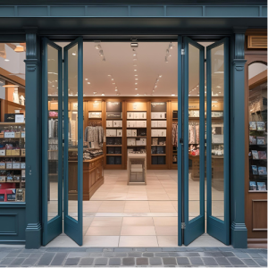 شیشه فولدینگ برای فروشگاه ها