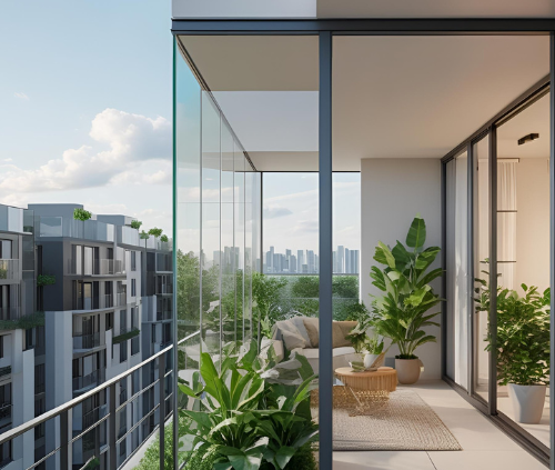 بالکن شیشه ای برای آپارتمان ها