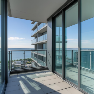 ترکیب شیشه فولدینگ و شیشه بالکنی