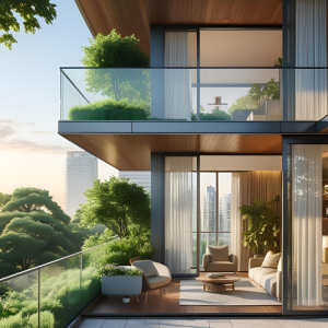 شیشه بالکنی برای تراس خانه