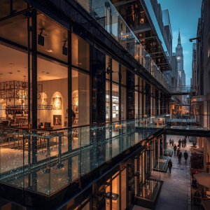 شیشه بالکنی برای پاساژها