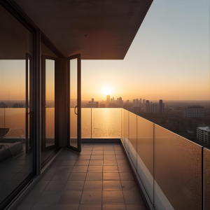 شیشه تاشو مات برای روف گاردن کافه ها