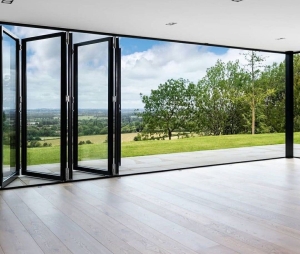 شیشه بالکن تاشو جمع شو