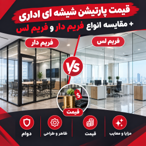 قیمت پارتیشن شیشه ای اداری
