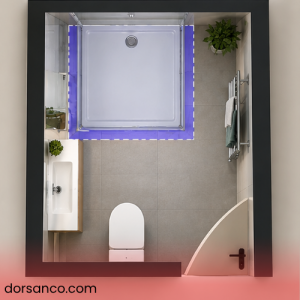 کابین دوش نیم دایره ای یا مربعی در حمام