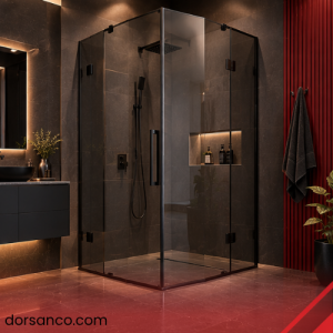 کابین دوش شیشه ای دودی